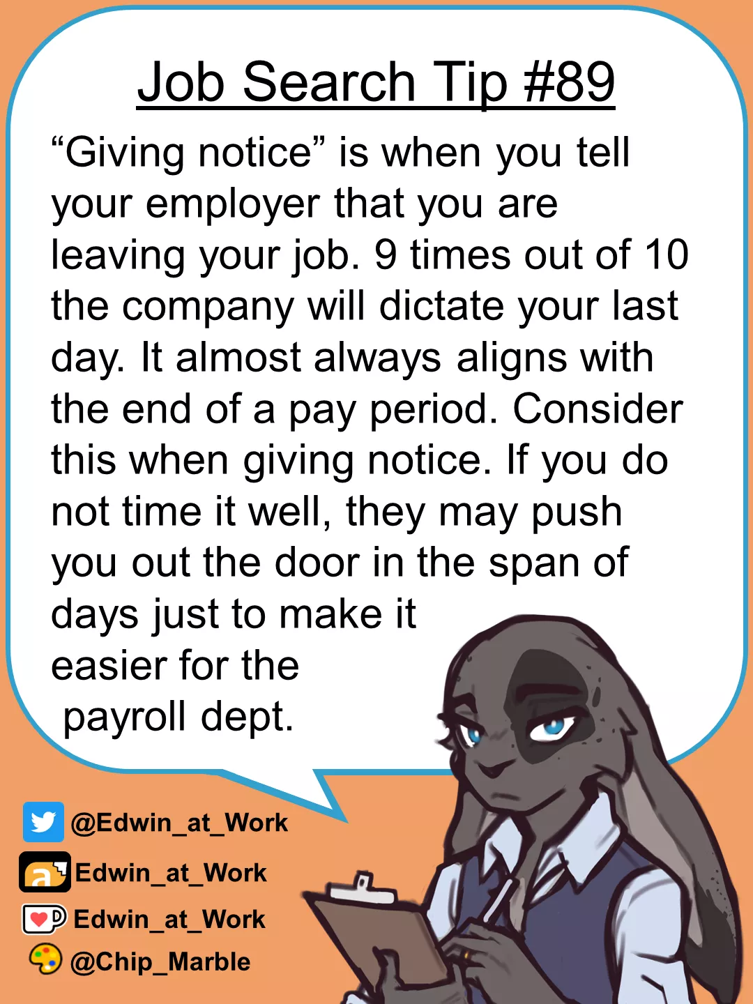 Timing when to quit your job.
