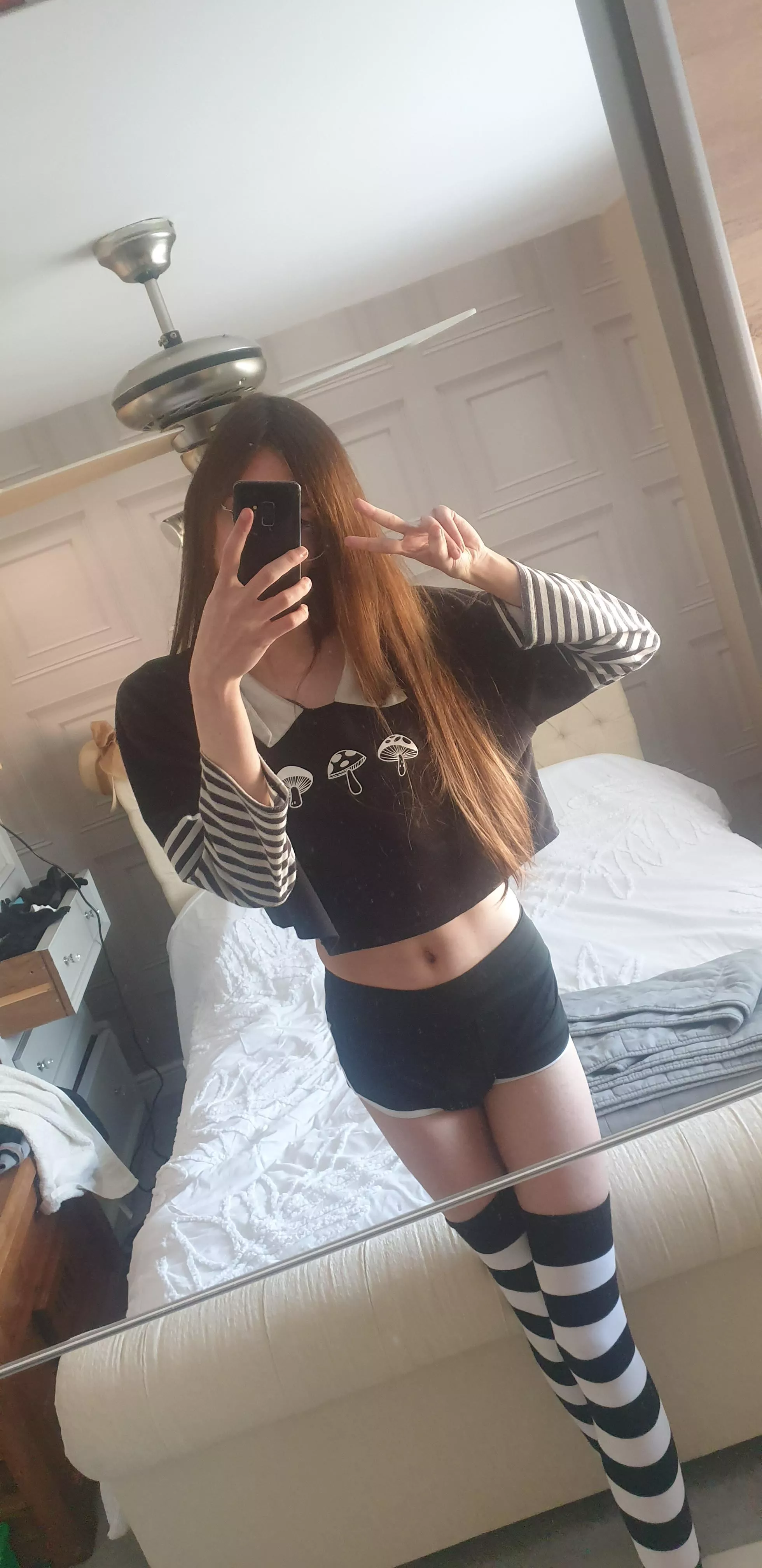 tried a black and white look~