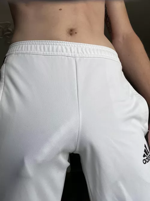 white adidas pants leave no detail behind 