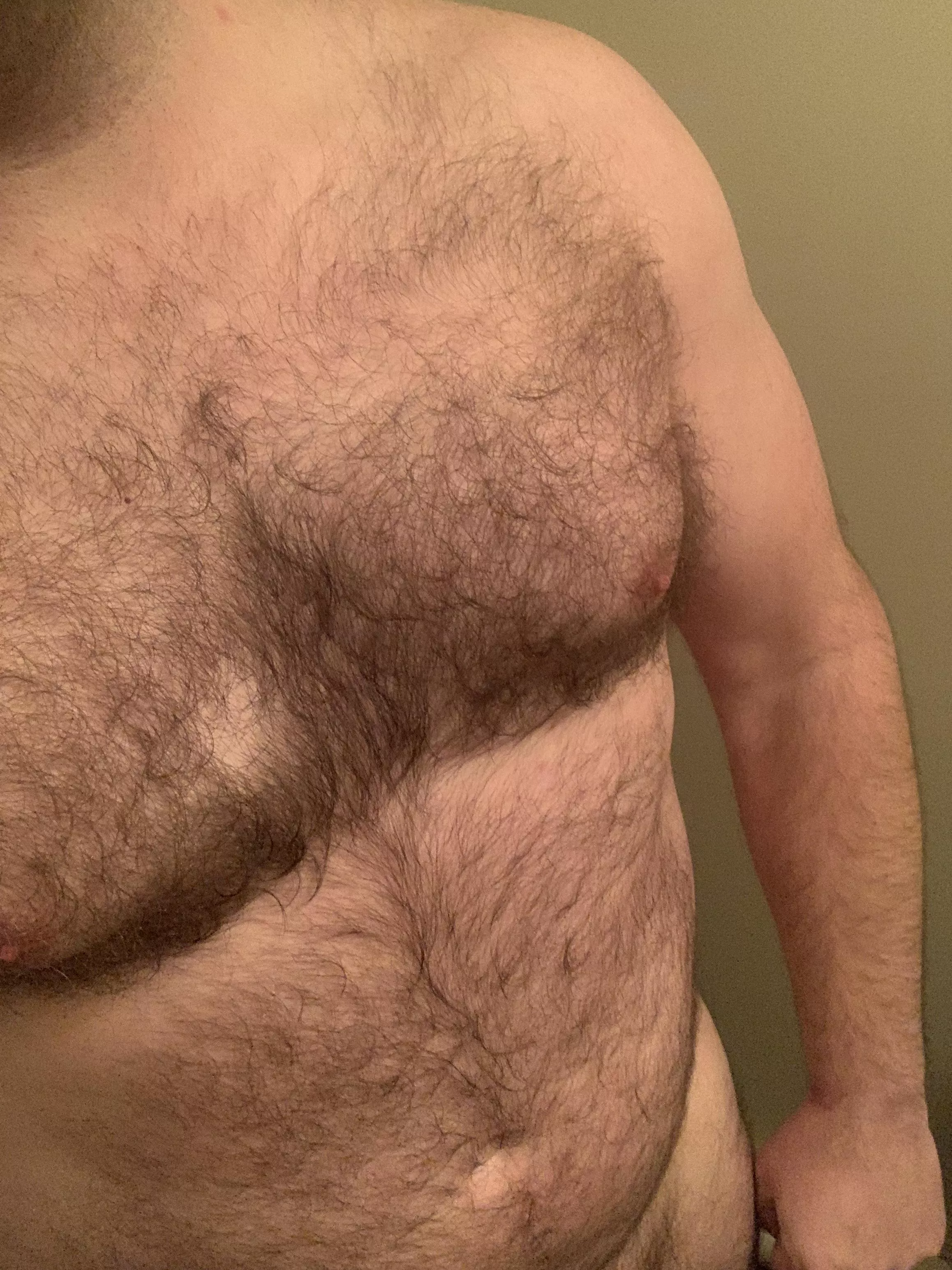 38 - Spotty chest hair as a PSA to get health screening.