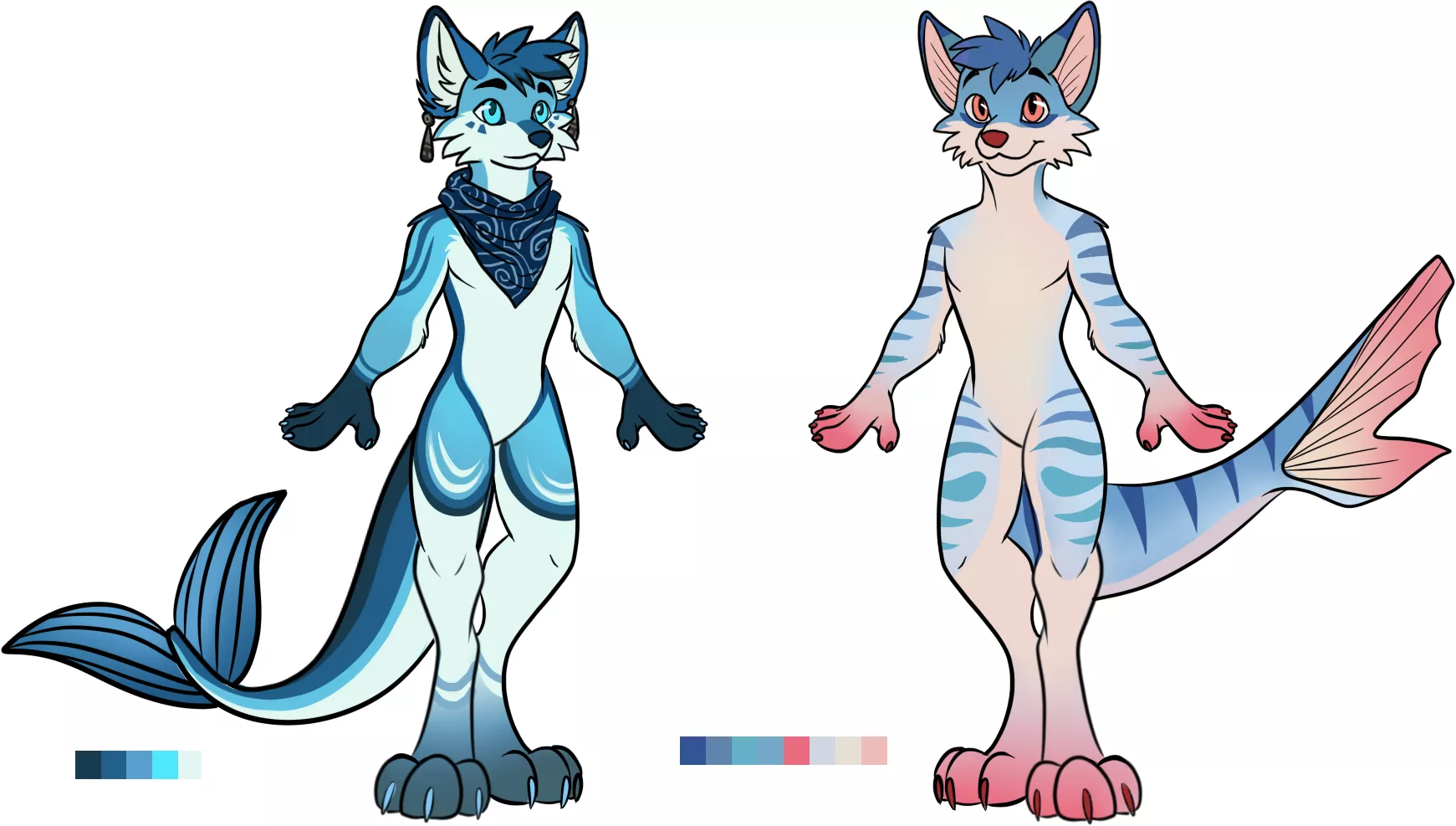 Aquatic Foxes - Adoptables (Art & Designs by Me!)
