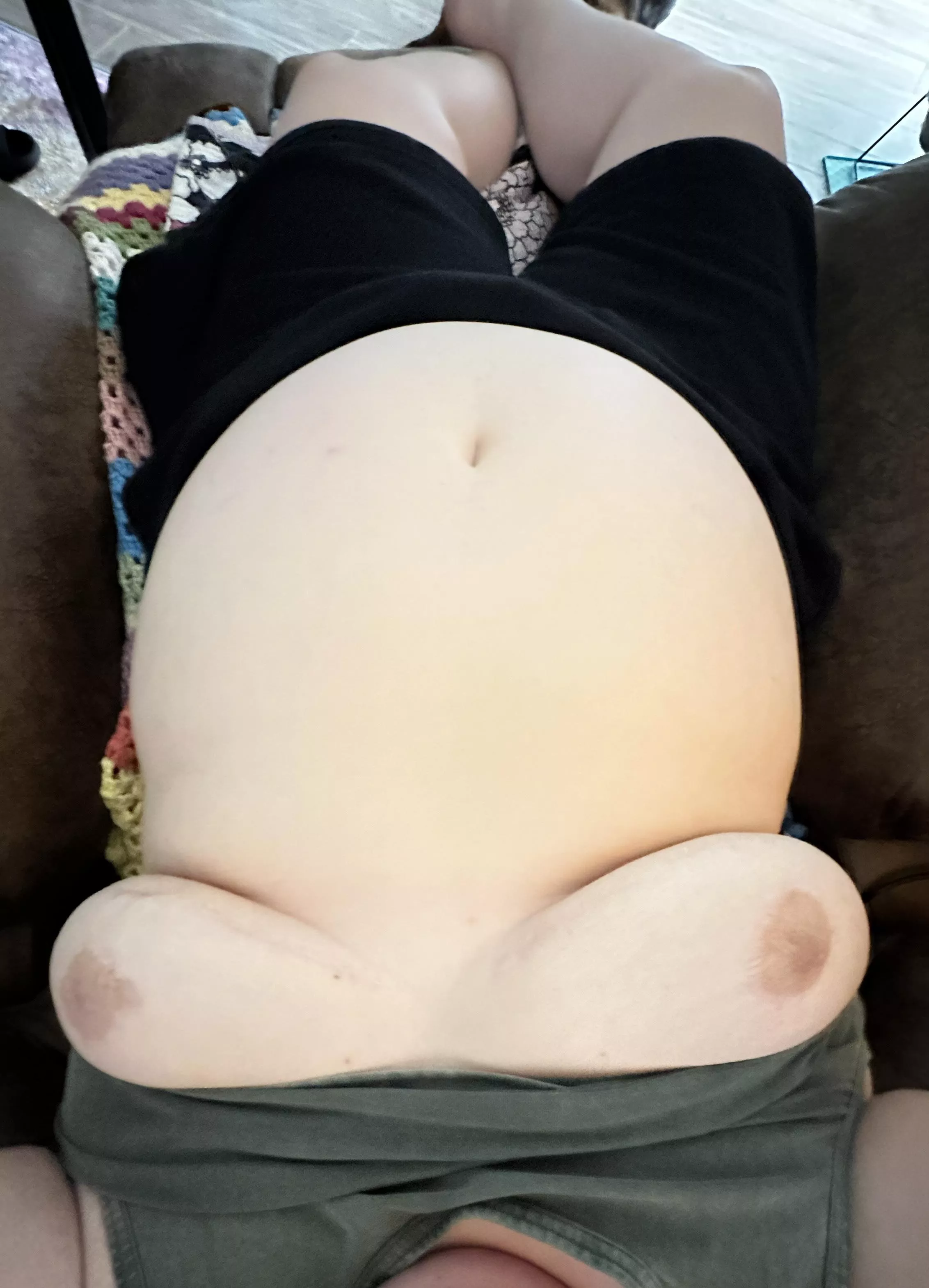 bloated and waiting for my cream pie