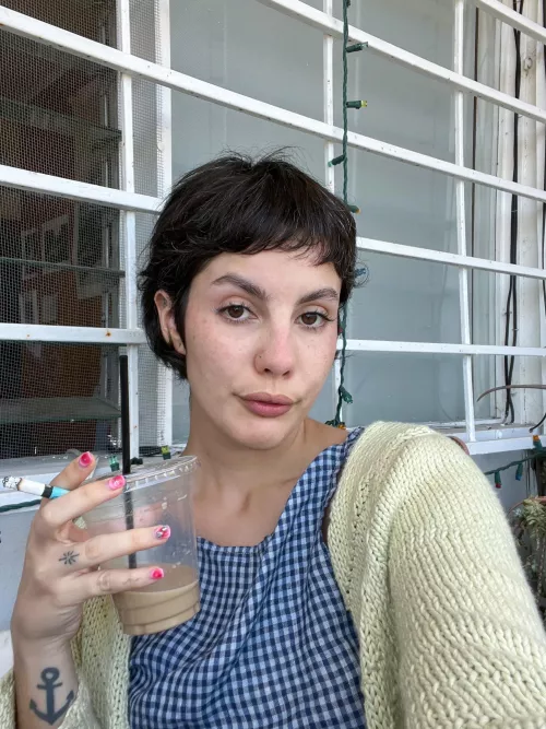 coffee and a cigarette as the perfect afternoon treat 🤍 a cute date idea also