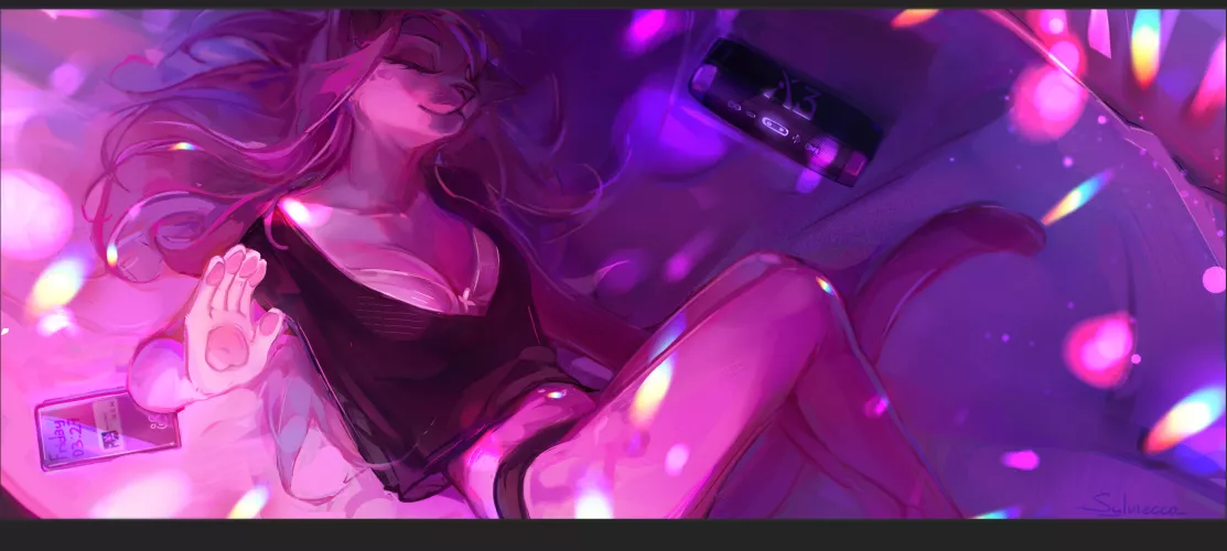 do you ever listen to music late at night and forget reality (art by me)