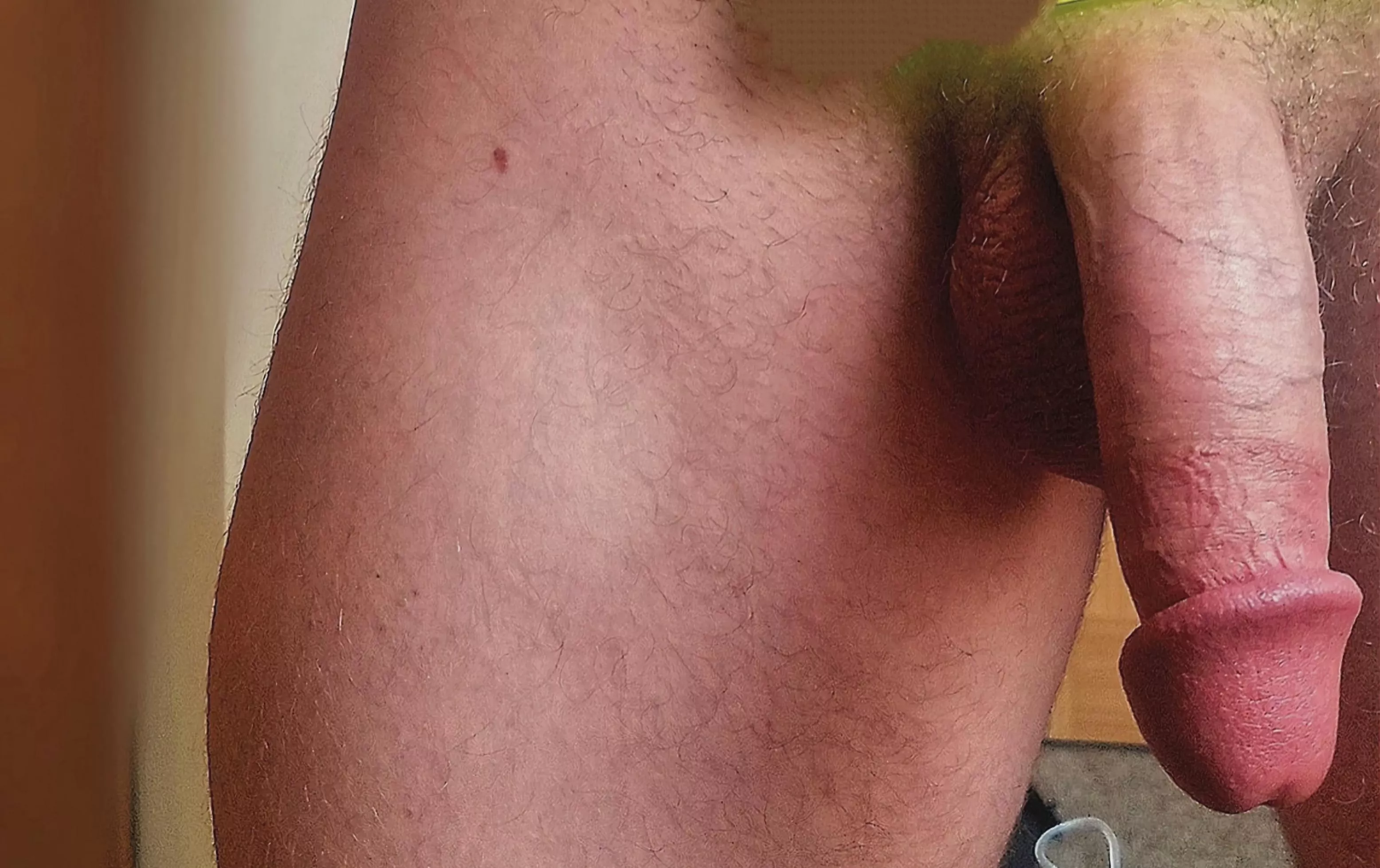 Headon view of my fat 🍆 while flaccid