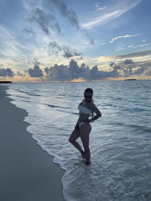 I love strolling along an empty beach in the evening