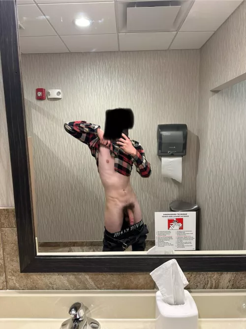 I wonder if the guy in the stall noticed