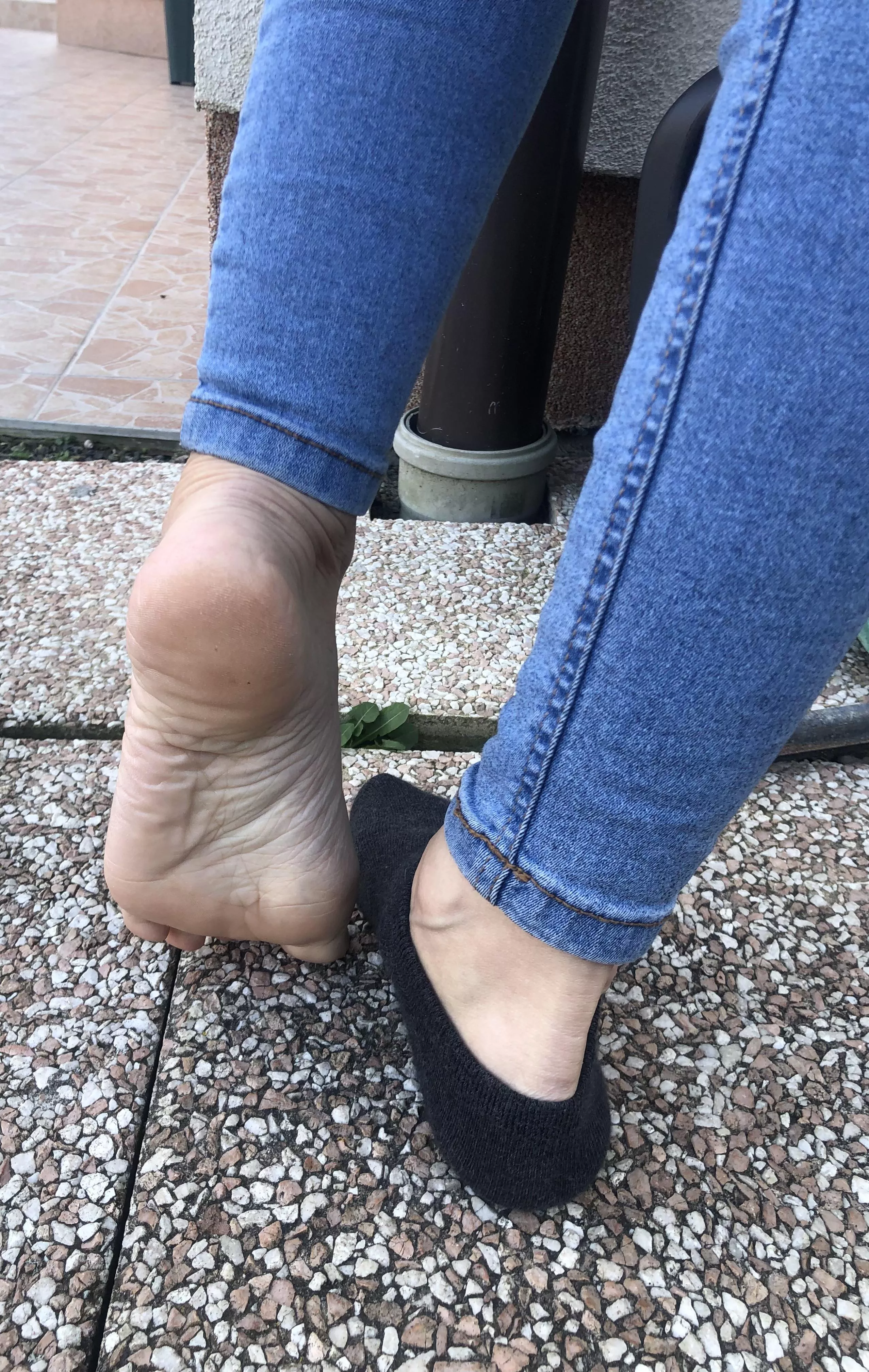 It's still too cold to walk barefoot