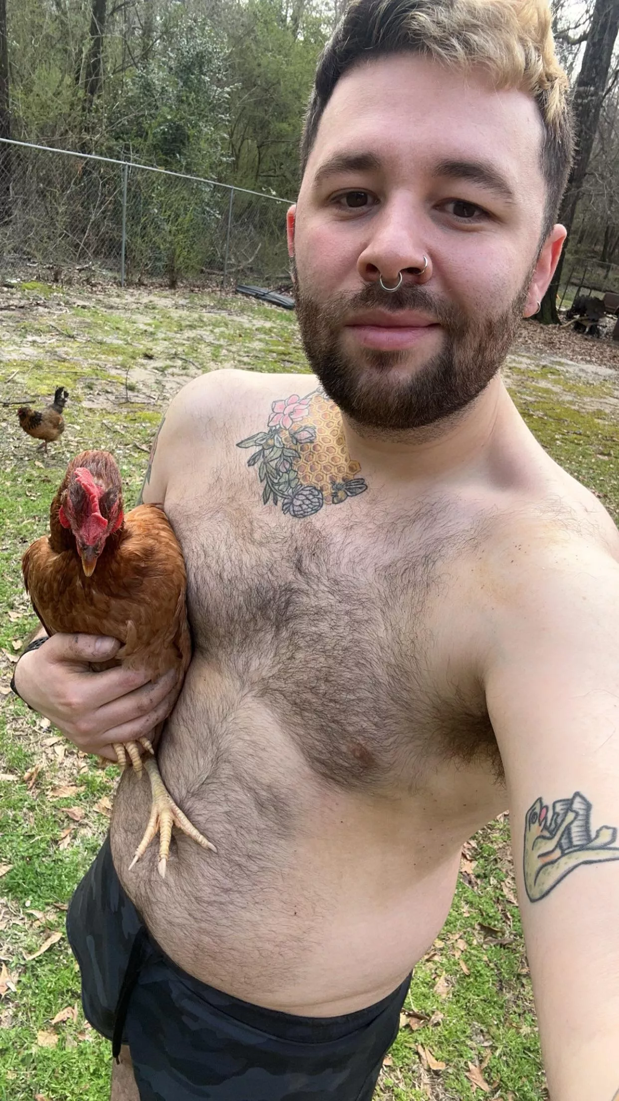 Just out tending my farm with my girl ginger Just out tending my farm with my girl ginger