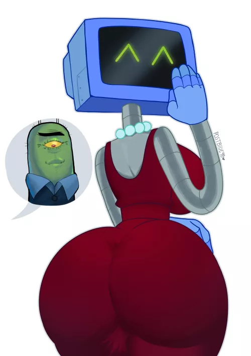 Karen and Sheldon Plankton (PostBlue98) [Spongebob]