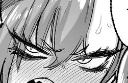 LF Mono Source: looking at viewer, close-up, open mouth, teeth, eye squinted
