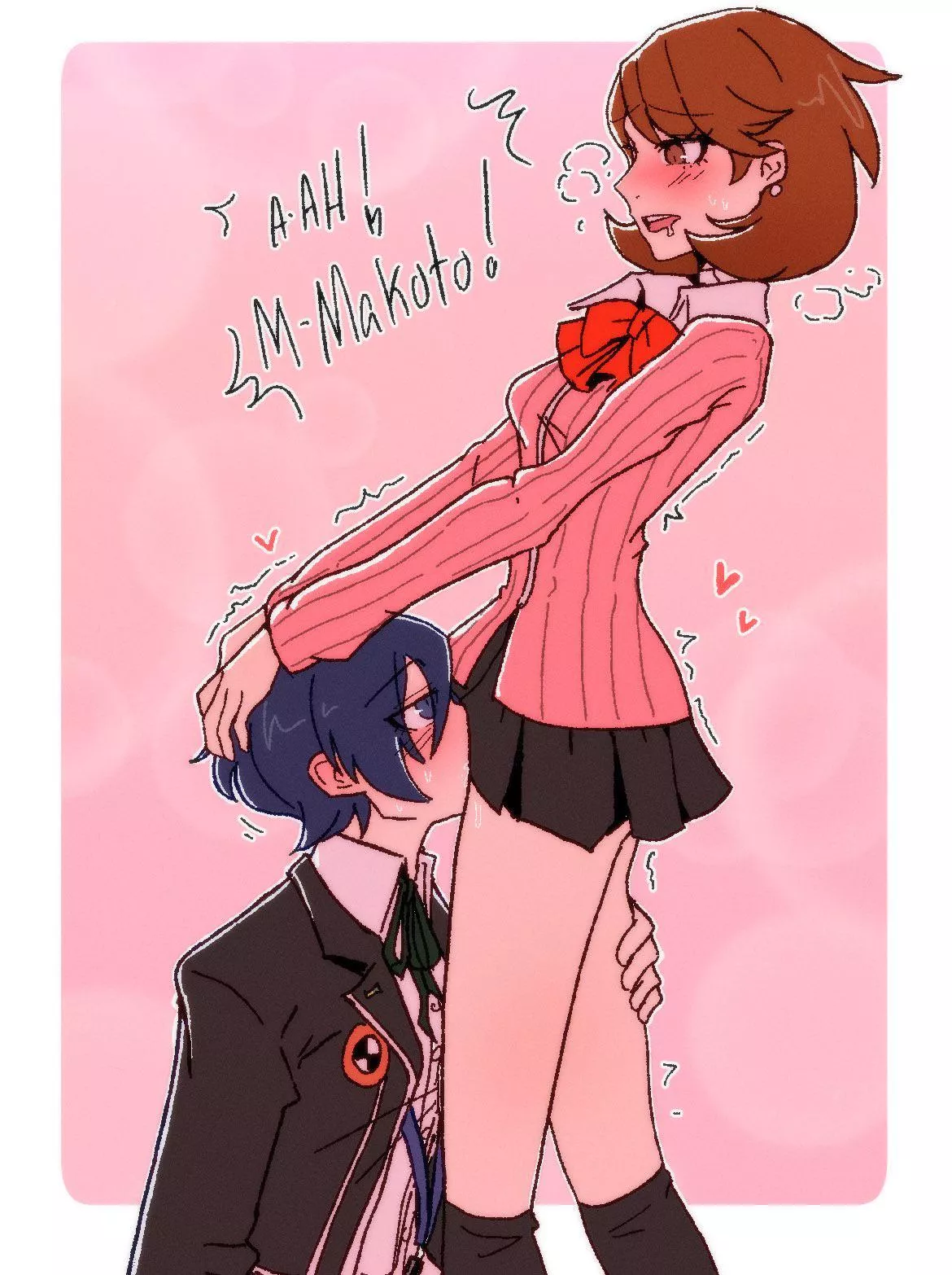 Makoto quickly going down on Yukari (raydeluxxxe)