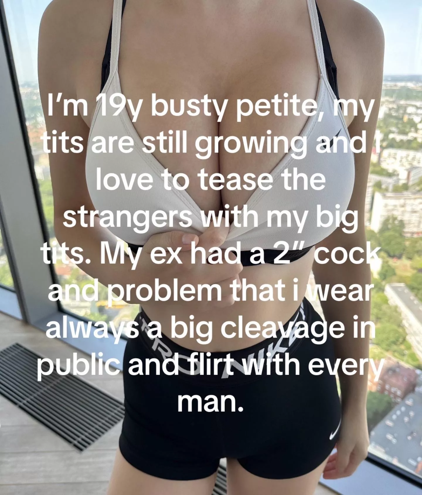 Me (19y, busty petite) ready to tease some strangers at the gym