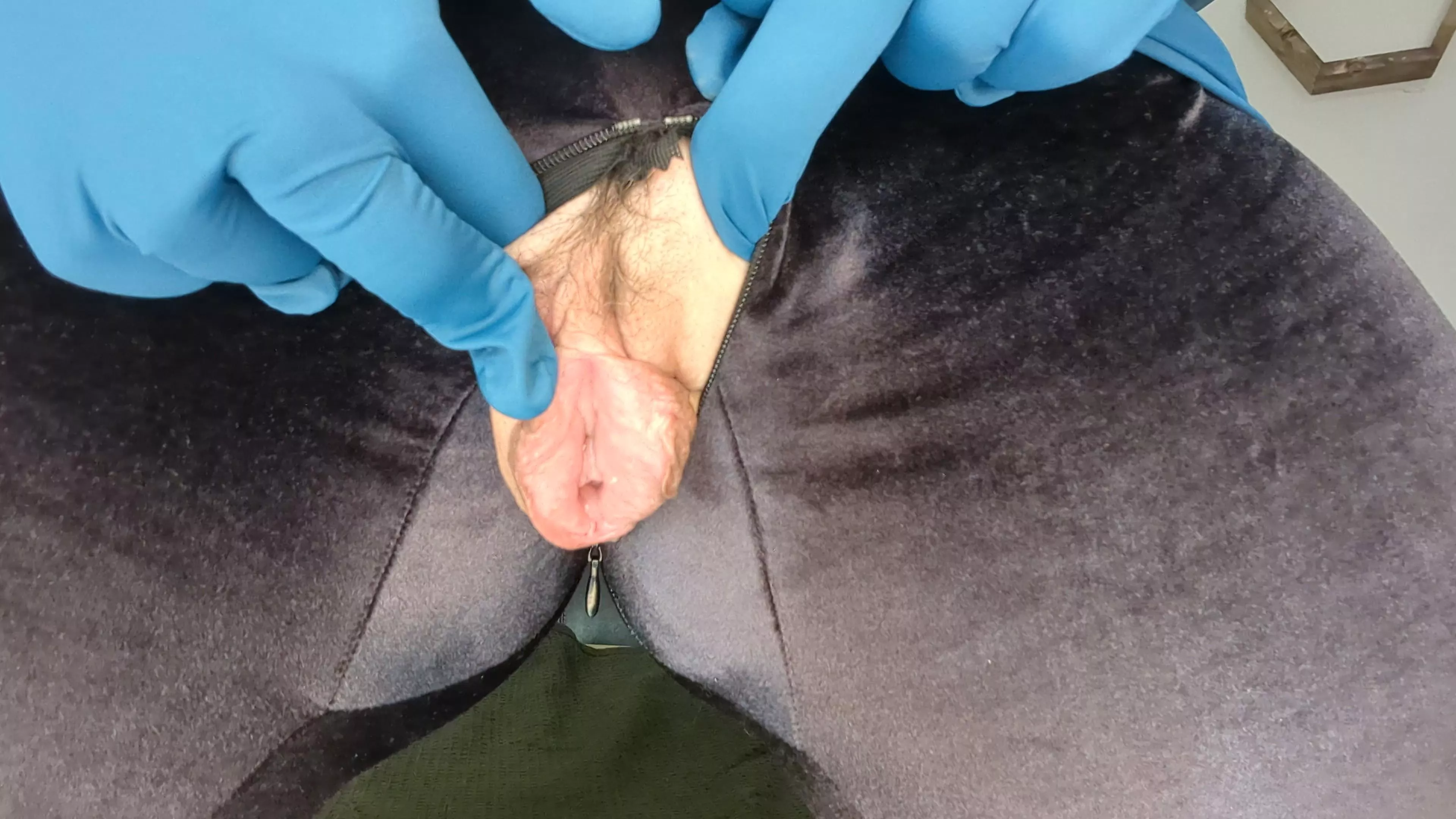 Not even zippers can contain this pussy 