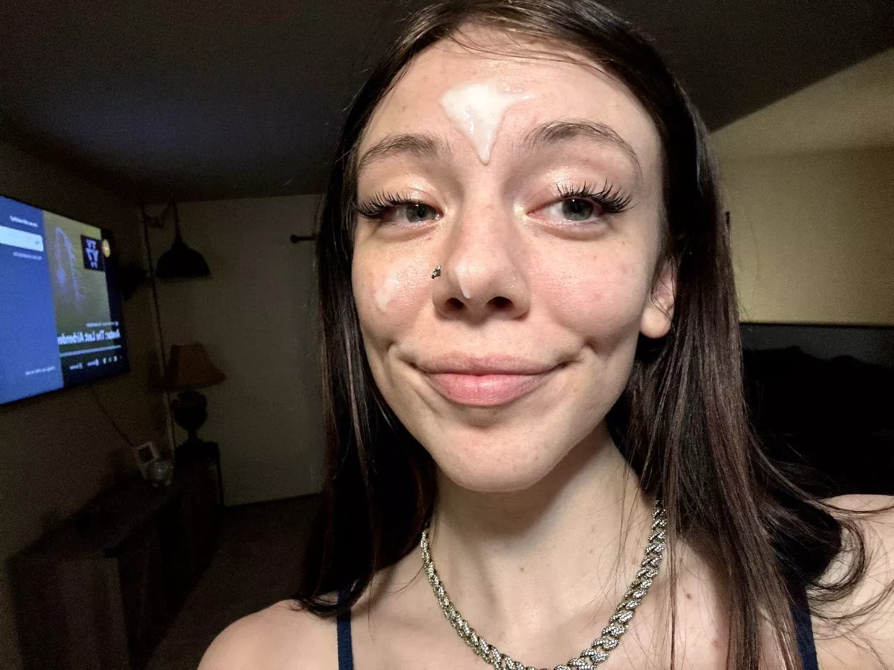 Nothing makes me feel hotter than being covered in his cum 😜