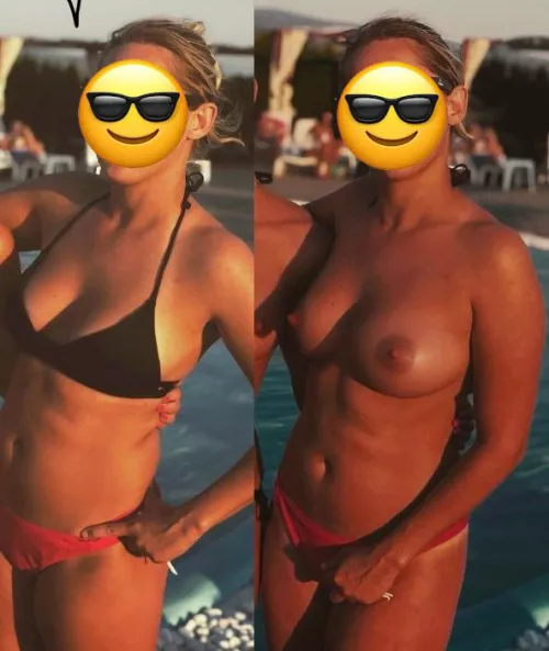 They dared me to go topless on public pool 😎