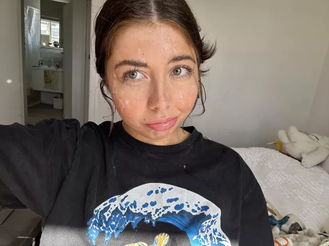 Would you love the view of your cum all over my face?