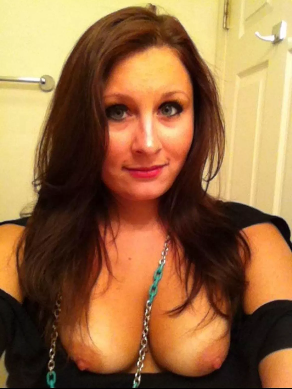 Young Amateur showing OFF Her 36-B Cup Tits