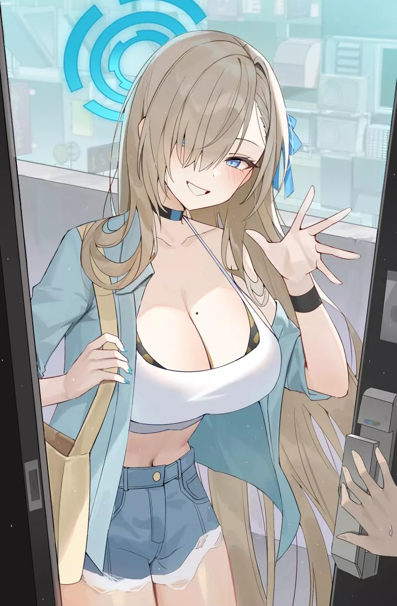 Asuna Paying a Visit [Blue Archive]