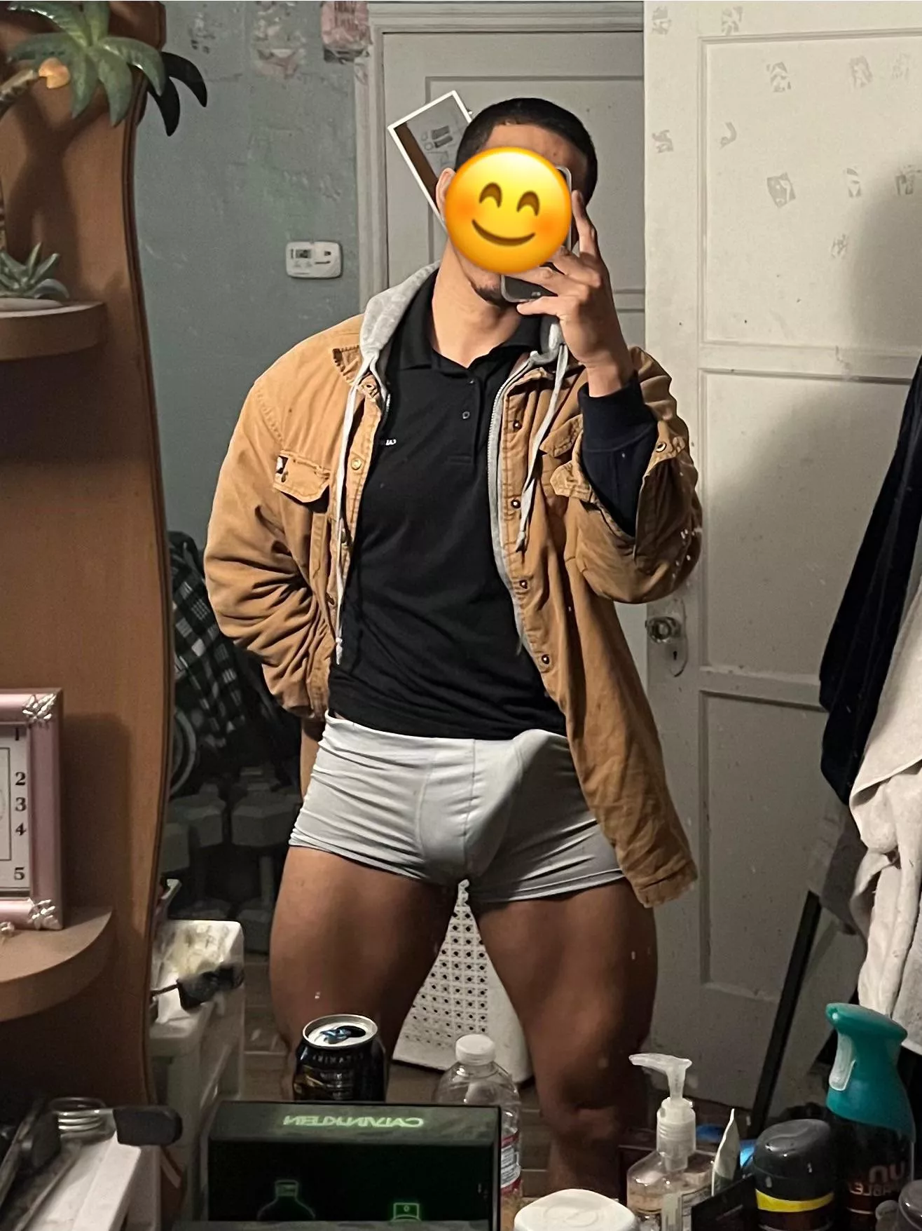 Bulging after work. 