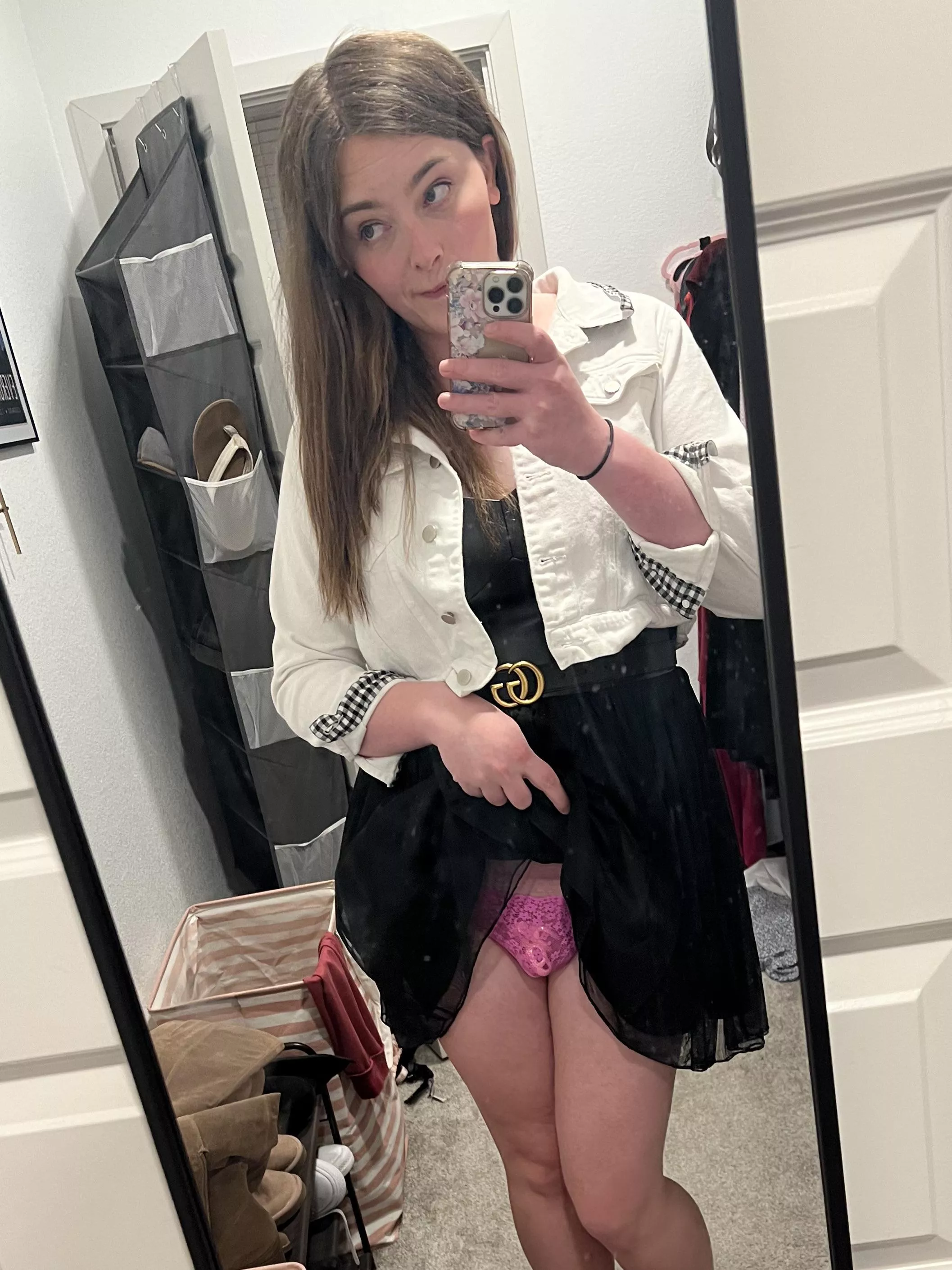 caged and plugged for my date tonight😳🤭