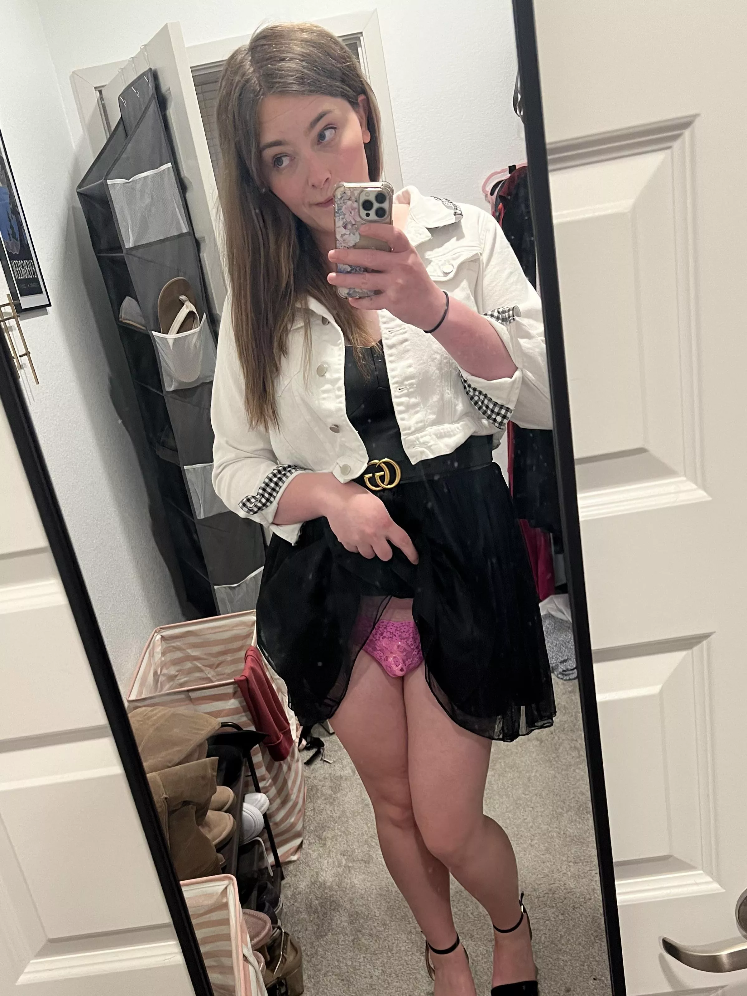 caged and plugged for my date tonight😳🤭