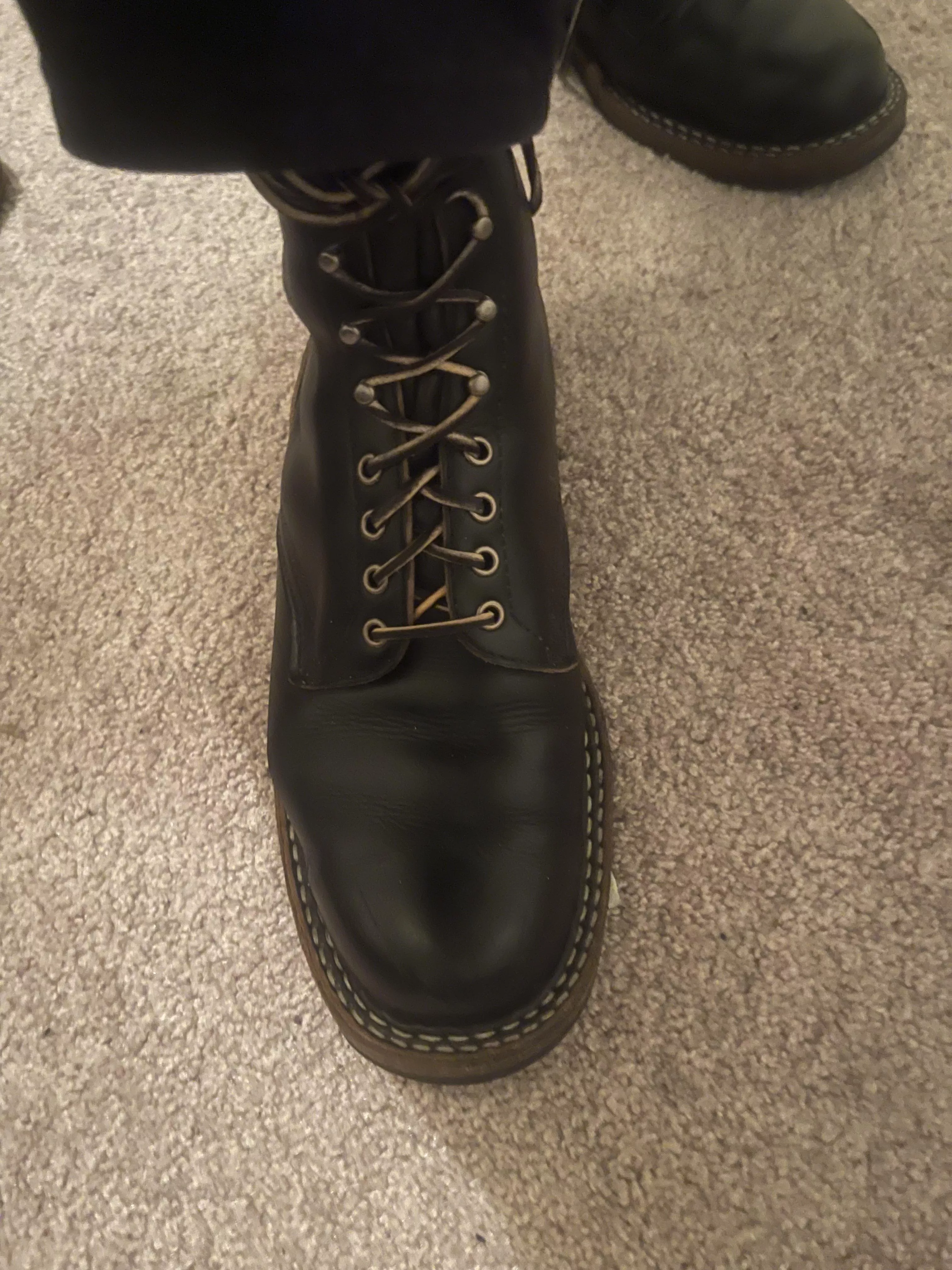 Got my first pair of whites. Is the spacing of the laces supposed to be this close? Or are they too big? 