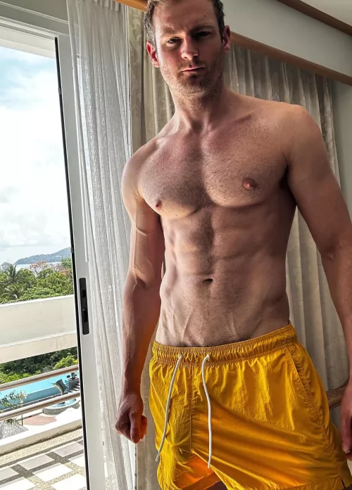 I barely fit in these shorts