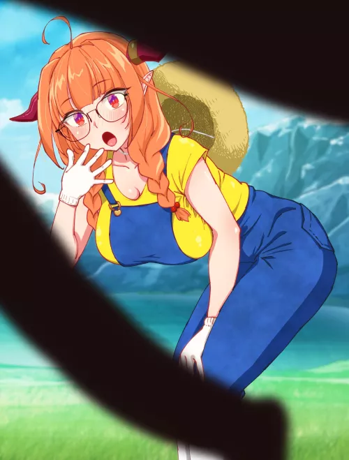 Kiryu Coco notices an erect horse cock (Hokke) [hololive]