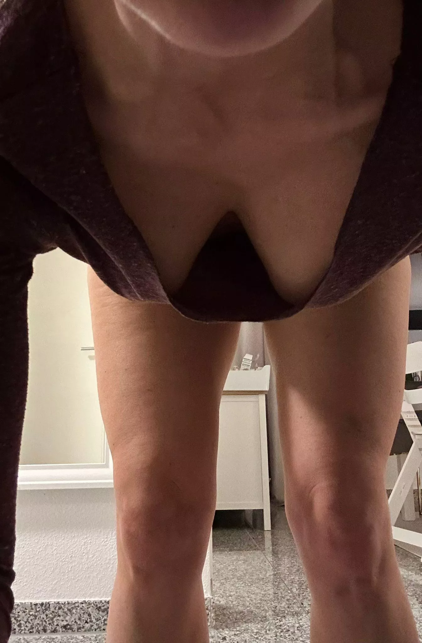 Letting them hang or grab them