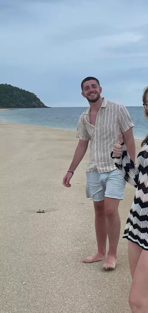My family just posted this photo of me on holiday and now everyone knows I have a big dick 🤦