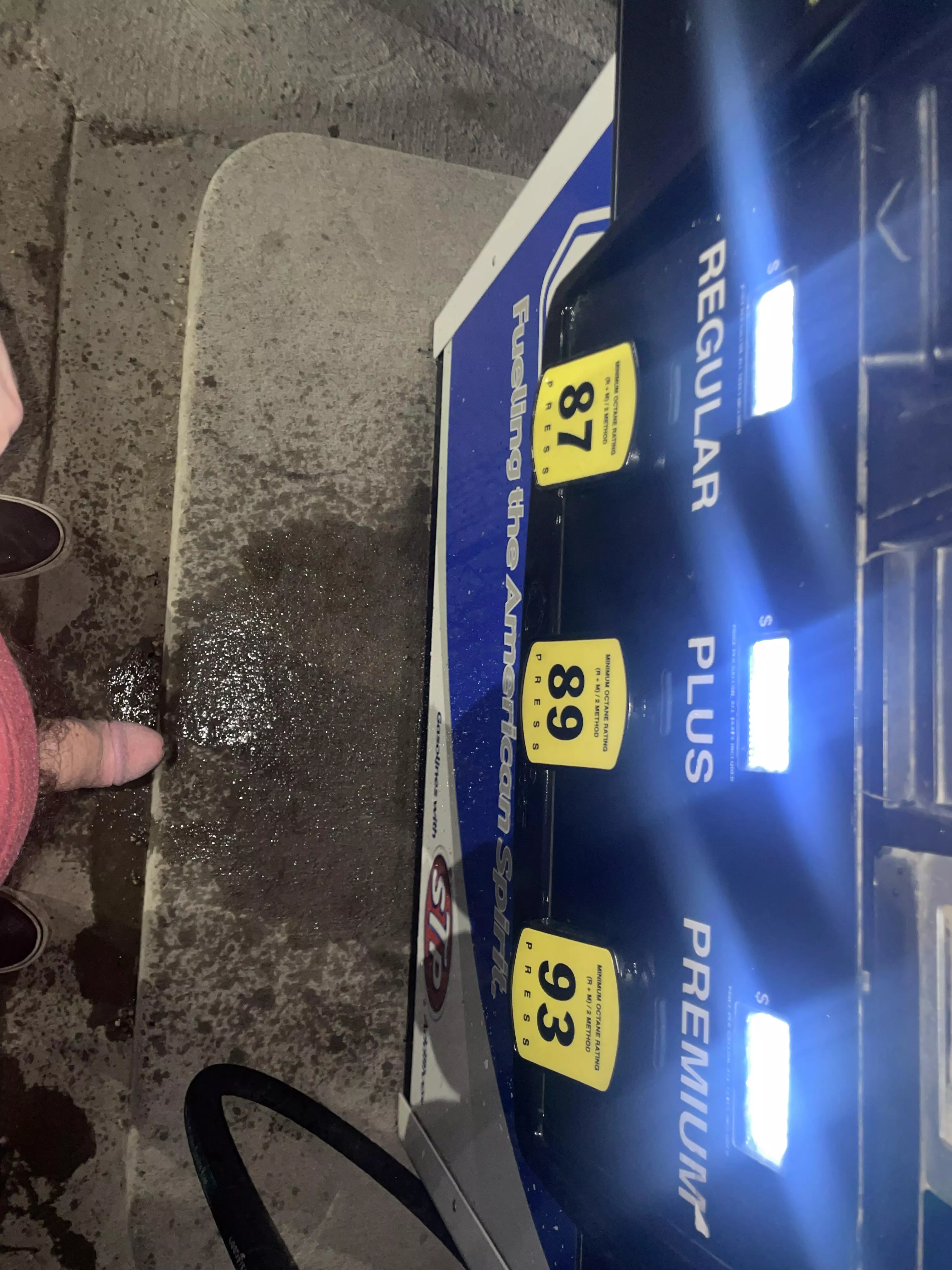 oh no… I pissed all over the gas pump 😈😏