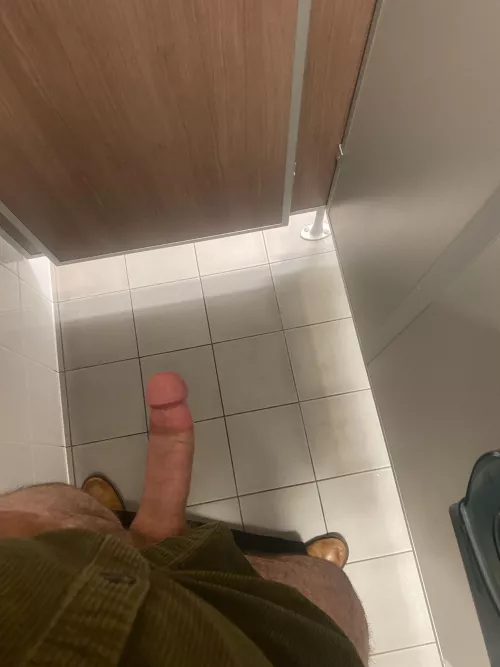 Who wants to suck my big cock in this bathroom stall?