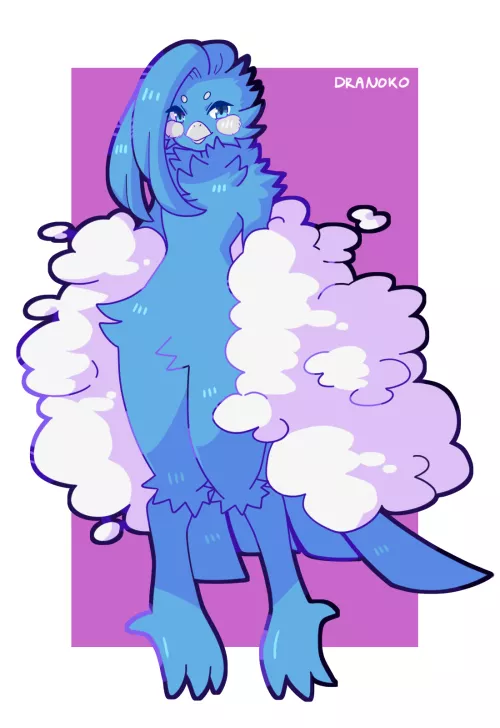 Anthro Altaria (art by me!)