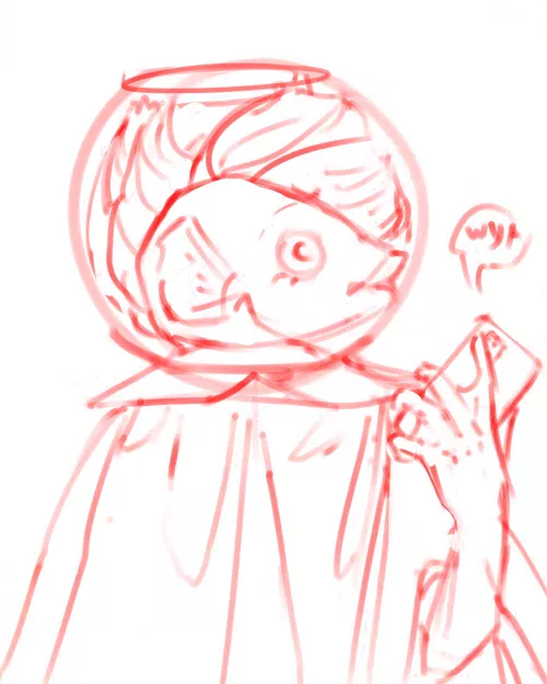 (Art by me) Before I continue with this sketch, do you see the vision? Also, what should her name be?