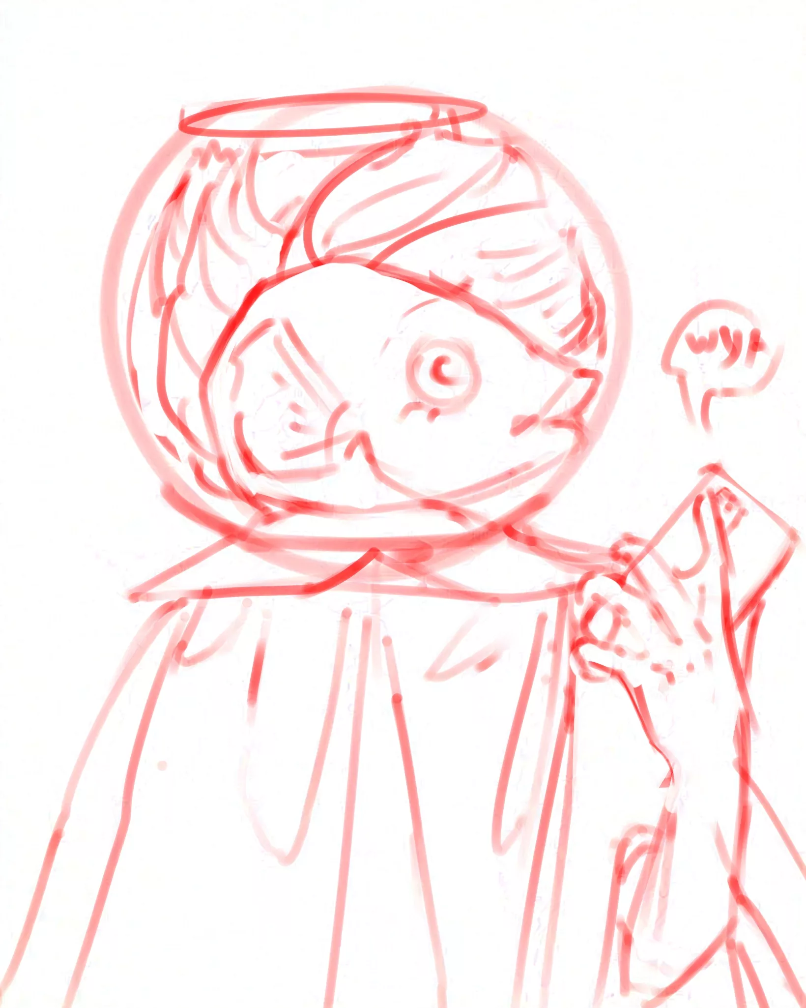 (Art by me) Before I continue with this sketch, do you see the vision? Also, what should her name be?