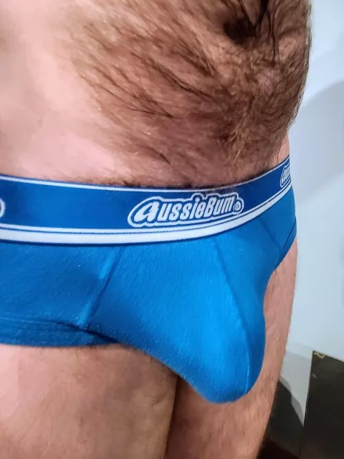 Blue undies after a bath