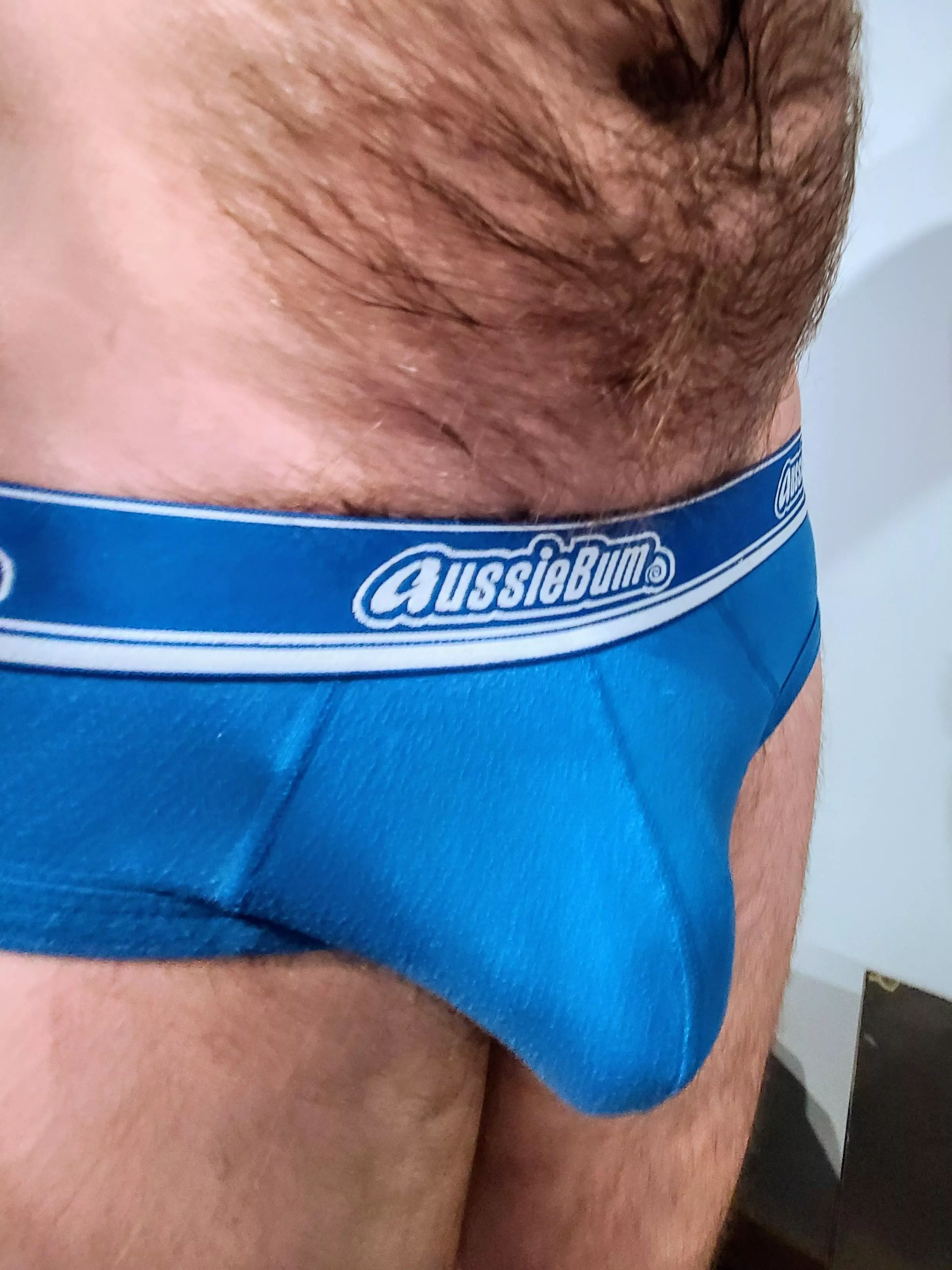 Blue undies after a bath