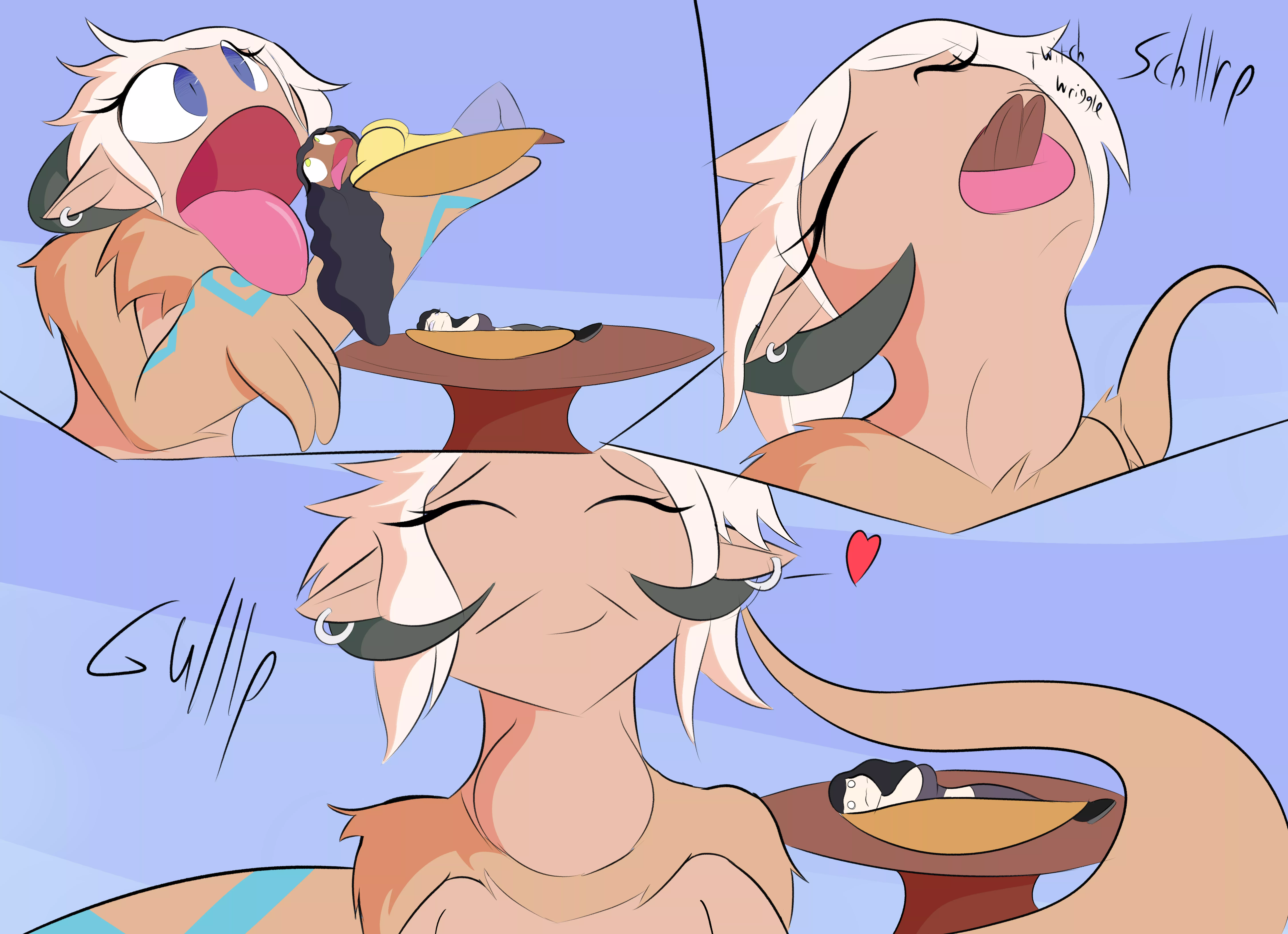 {Comic} Juju enjoying lunch (Art by JackMunchy)