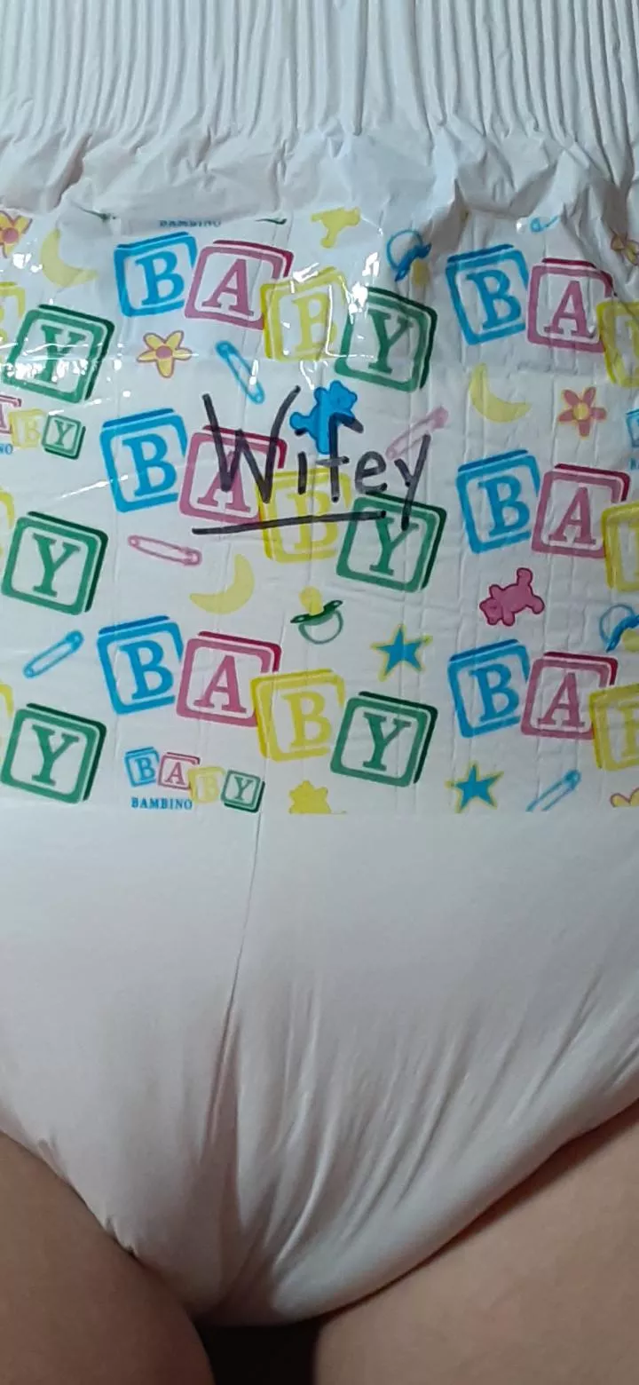 Diaper art courtesy of my husband. 