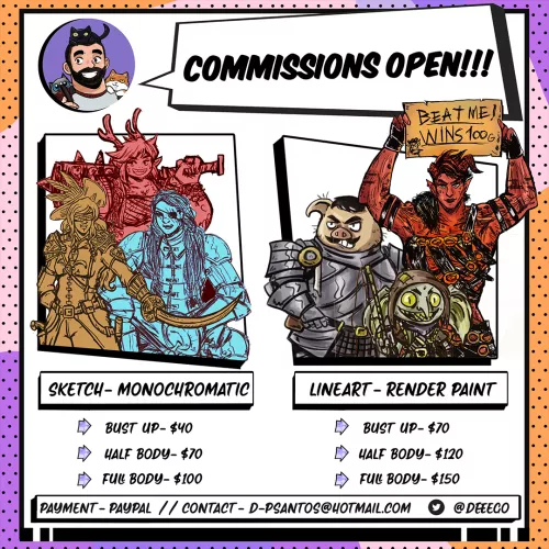 [FOR HIRE] COMMISSIONS OPEN 2024