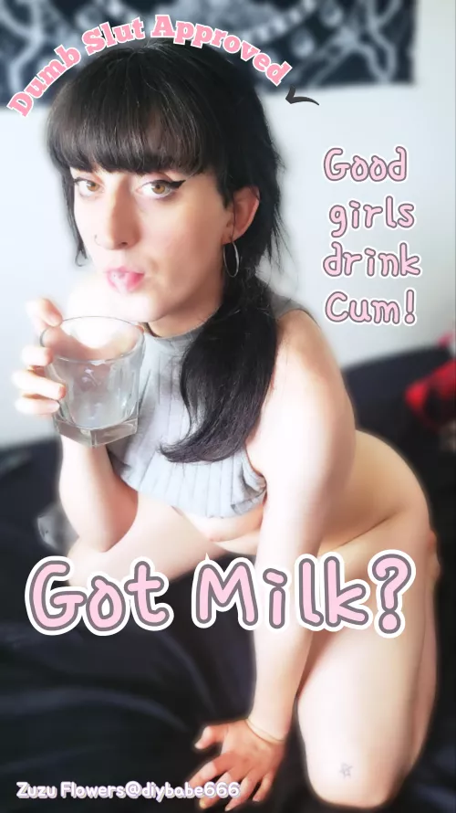 Good girls drink cum sissy! 💦💦 OC by me 