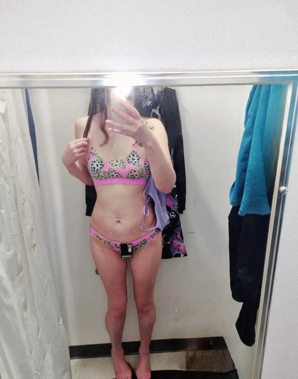 Having fun in the little girls' section 