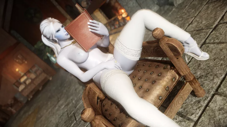 I don't know what book Azurel is reading, but she seems to be enjoying it.