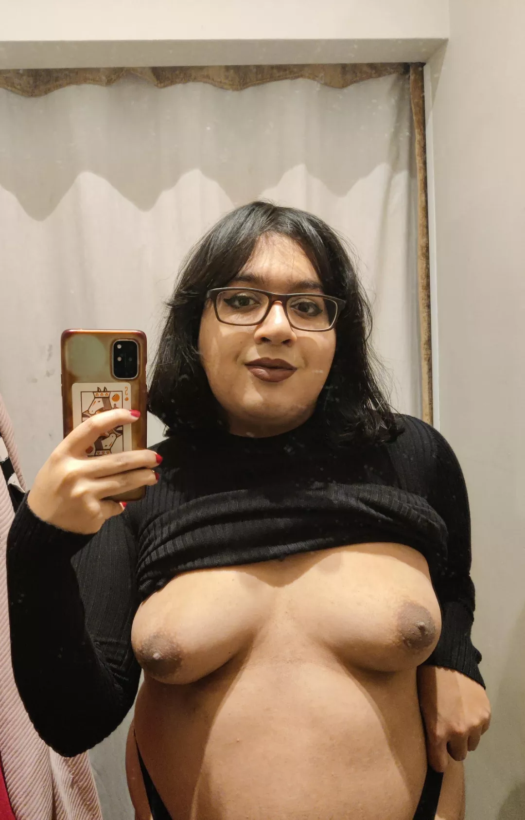 If you caught me trying on clothes, would you bend me over in front of the mirror or have me kneel instead?