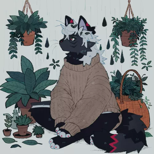 its been raining a lot, so i wanted to draw something cozy