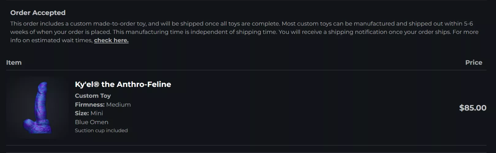 Made my first custom order a few days ago and I'm already super excited!