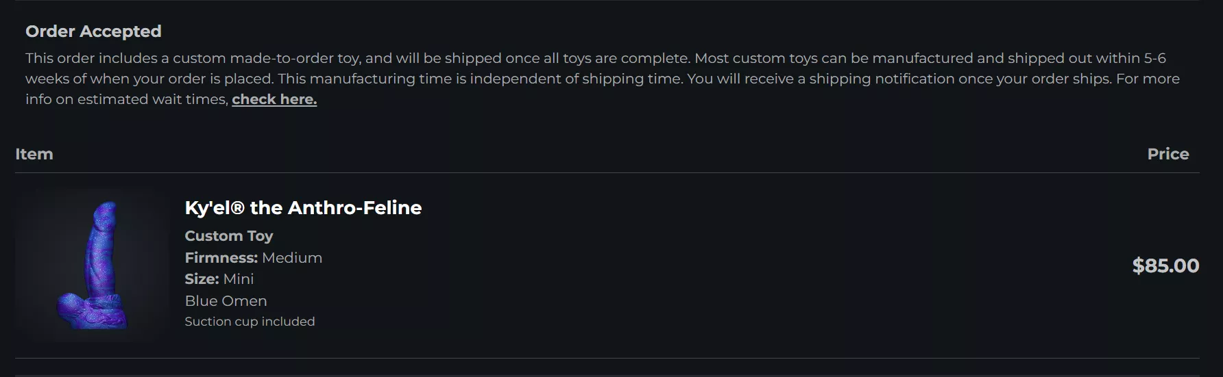 Made my first custom order a few days ago and I'm already super excited!