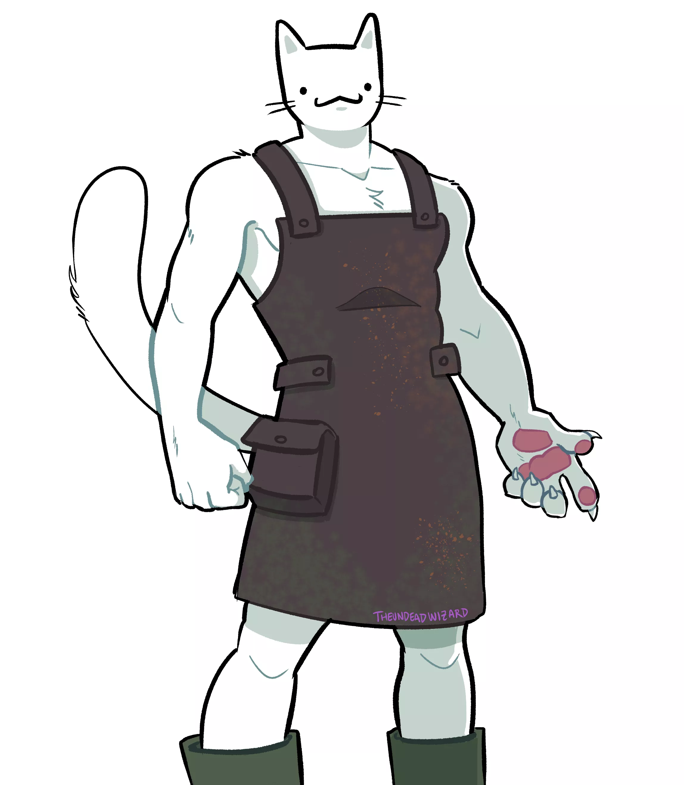 Made this for my dnd group, he's the blacksmith of the town