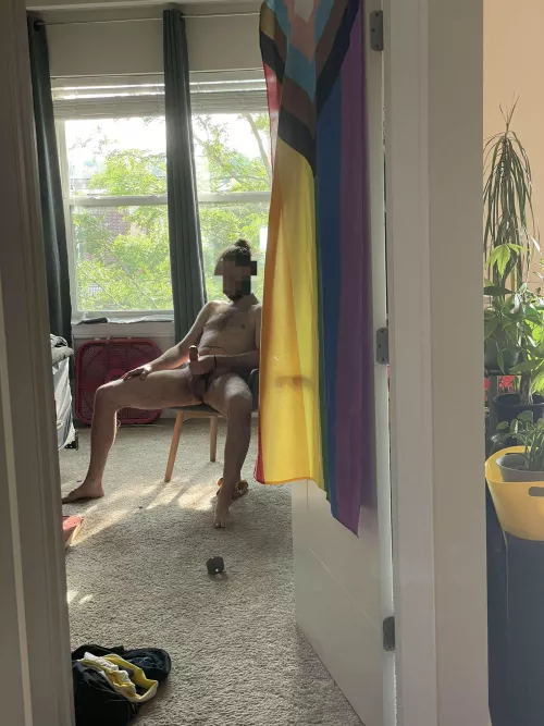 Meet me behind the Pride Flag 😉